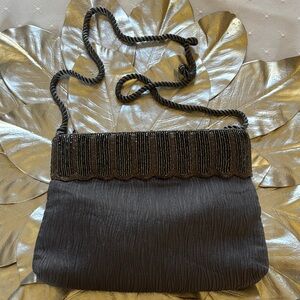 Beaded Gray  studio 18 Evening Bag